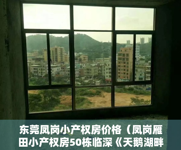 东莞凤岗小产权房价格（凤岗雁田小产权房50栋临深《天鹅湖畔花园》通燃气集体大红本）