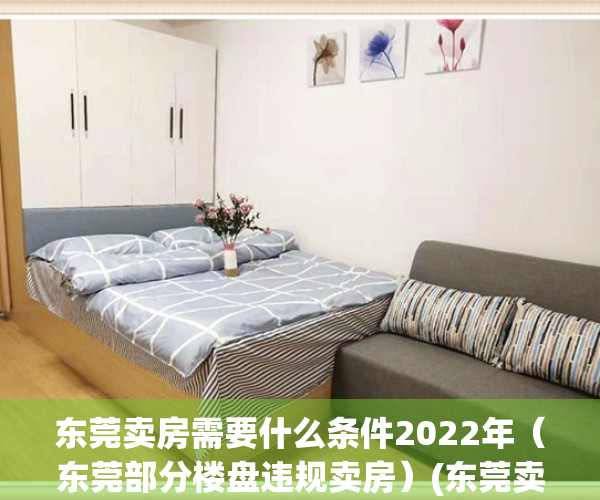 东莞卖房需要什么条件2022年（东莞部分楼盘违规卖房）(东莞卖房子)
