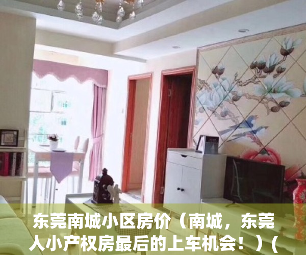东莞南城小区房价（南城，东莞人小产权房最后的上车机会！）(2018东莞南城在售楼盘)