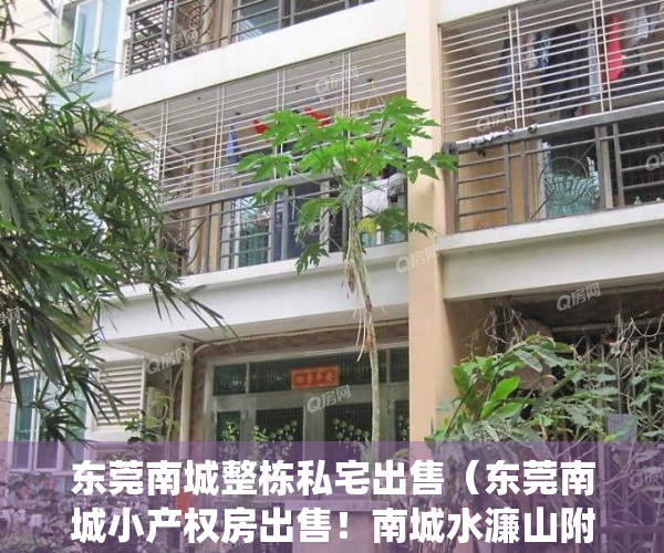 东莞南城整栋私宅出售（东莞南城小产权房出售！南城水濂山附近统建楼小产权房《公园里》火爆出售，6栋12单元洋房，首付3成分期8年，交通便利配套成熟楼盘）