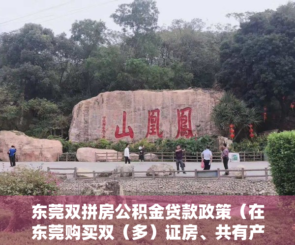 东莞双拼房公积金贷款政策（在东莞购买双（多）证房、共有产权房，这样申请公积金贷款）