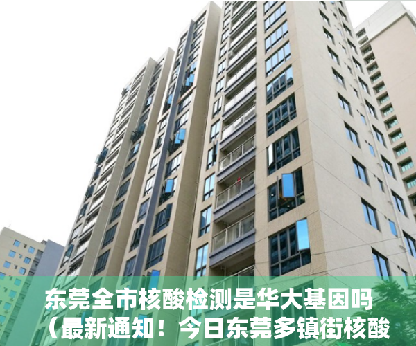 东莞全市核酸检测是华大基因吗（最新通知！今日东莞多镇街核酸检测安排！）