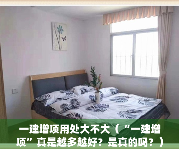 一建增项用处大不大（“一建增项”真是越多越好？是真的吗？）(一建增项有什么用)