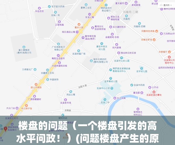 楼盘的问题（一个楼盘引发的高水平问政！）(问题楼盘产生的原因呢)