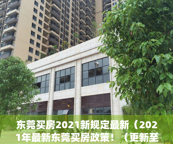 东莞买房2021新规定最新（2021年最新东莞买房政策！（更新至10月））(东莞市买房最新政策2020)