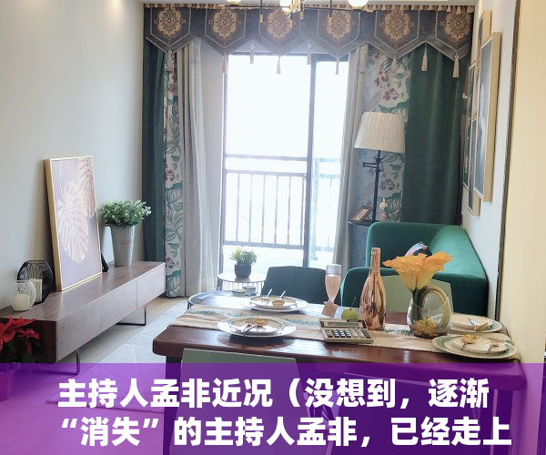 主持人孟非近况（没想到，逐渐“消失”的主持人孟非，已经走上了另一条大道）