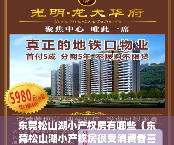 东莞松山湖小产权房有哪些（东莞松山湖小产权房很受消费者喜欢）(东莞松山湖小产权房价2020最新价格)