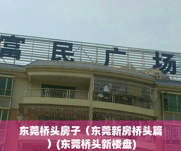 东莞桥头房子（东莞新房桥头篇）(东莞桥头新楼盘)