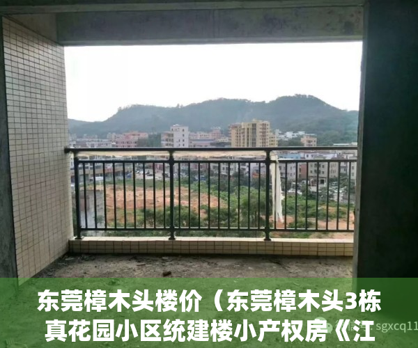 东莞樟木头楼价（东莞樟木头3栋真花园小区统建楼小产权房《江畔花园》自带停车场，天然气管道，4980元平起）