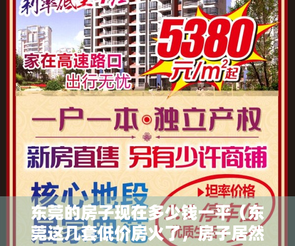 东莞的房子现在多少钱一平（东莞这几套低价房火了，房子居然不贵了  幸福里有好房）