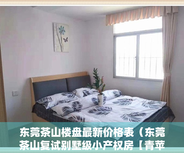 东莞茶山楼盘最新价格表（东莞茶山复试别墅级小产权房【青苹果】中心区农贸批发市场0距离发绿本统建楼 停车位1：1 超长分期8年 现楼发售）