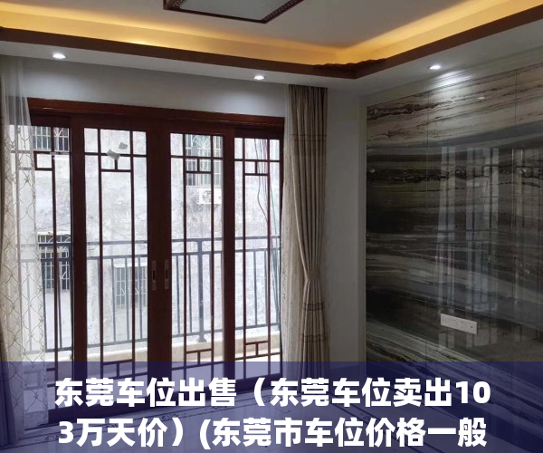 东莞车位出售（东莞车位卖出103万天价）(东莞市车位价格一般多少钱)