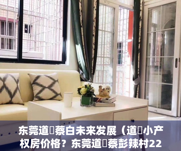 东莞道滘蔡白未来发展（道滘小产权房价格？东莞道滘蔡彭辣村22栋大型村委统建楼《城南半岛》精装修出售，可分期10年，通天燃气 道滘中心地段双地铁站楼盘）