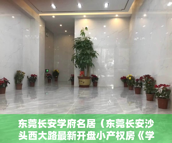 东莞长安学府名居（东莞长安沙头西大路最新开盘小产权房《学府四号》总价338万套起，首付五成，无条件分期三年）