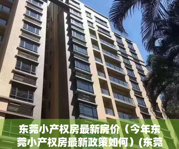 东莞小产权房最新房价（今年东莞小产权房最新政策如何）(东莞小产权房最新楼盘)