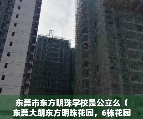 东莞市东方明珠学校是公立么（东莞大朗东方明珠花园，6栋花园小产权房，花园11停车位️，90%超高使用率，大朗核心，大朗站R1轻轨仅200米）