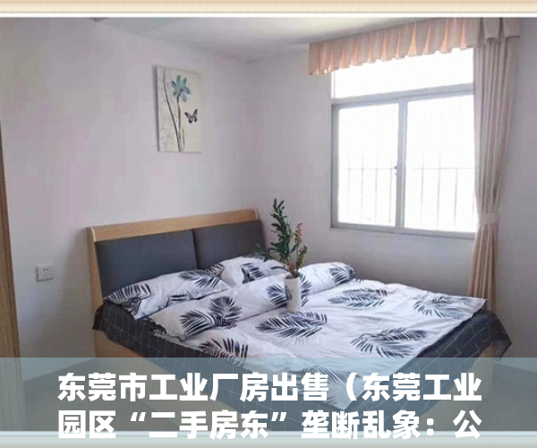 东莞市工业厂房出售（东莞工业园区“二手房东”垄断乱象：公摊面积直奔40％，如何给制造业创空间？）