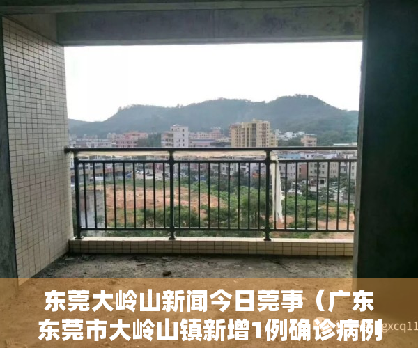东莞大岭山新闻今日莞事（广东东莞市大岭山镇新增1例确诊病例、6例无症状感染者，详情公布）
