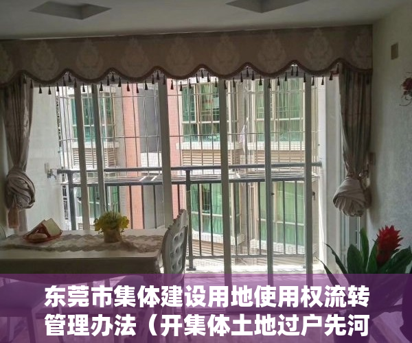 东莞市集体建设用地使用权流转管理办法（开集体土地过户先河！莞城第一教师村业主过户难题解决了）