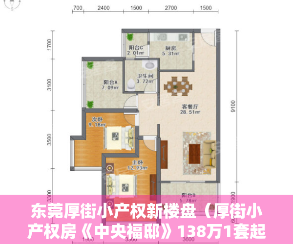 东莞厚街小产权新楼盘（厚街小产权房《中央福邸》138万1套起带装修，双地铁口旁边正中心位置厚街，3栋盛大开盘，带车库 步行街0距离）