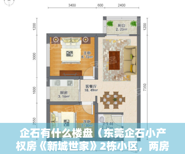 企石有什么楼盘（东莞企石小产权房《新城世家》2栋小区，两房总价168万 三房278万，首付8万，月供1900现房多套带装修出售 马路第一排）