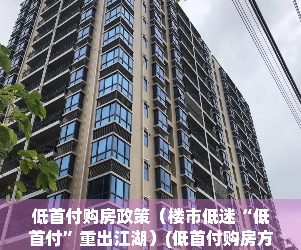 低首付购房政策（楼市低迷“低首付”重出江湖）(低首付购房方案与套路)