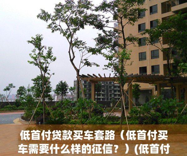 低首付贷款买车套路（低首付买车需要什么样的征信？）(低首付按揭车可靠吗)