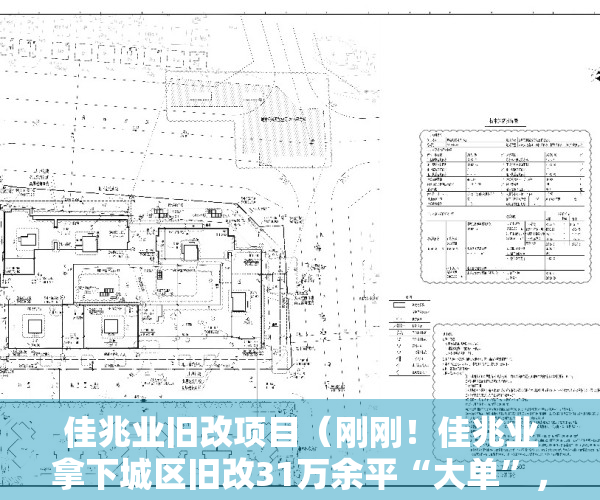 佳兆业旧改项目（刚刚！佳兆业拿下城区旧改31万余平“大单”，就在市政府旁！）