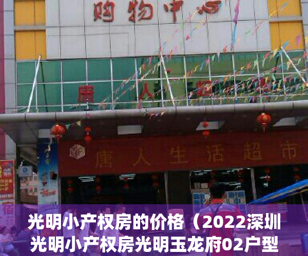 光明小产权房的价格（2022深圳光明小产权房光明玉龙府02户型）(光明小产权房二手出售新房)