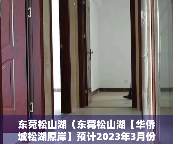 东菀松山湖（东莞松山湖【华侨城松湖原岸】预计2023年3月份开盘，现已开展厅，推售约95-199平三至五房！）