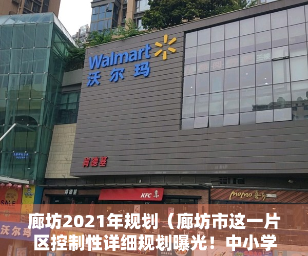 廊坊2021年规划（廊坊市这一片区控制性详细规划曝光！中小学用地调整为科研用地）