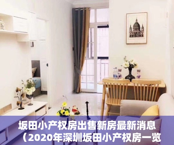 坂田小产权房出售新房最新消息（2020年深圳坂田小产权房一览，最后一个两房仅50万！）
