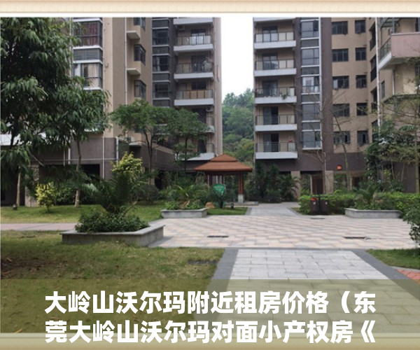 大岭山沃尔玛附近租房价格（东莞大岭山沃尔玛对面小产权房《华府壹号》2栋带停车场，1000多个车位，旧改拆迁区域，小产权房有可能变商品房，无条分件‬期3年）