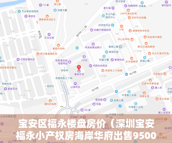宝安区福永楼盘房价（深圳宝安福永小产权房海岸华府出售9500元㎡起地铁口带精装修）