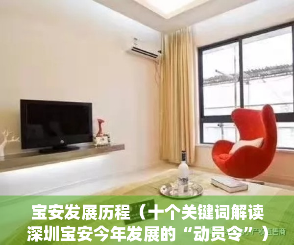 宝安发展历程（十个关键词解读深圳宝安今年发展的“动员令”）(宝安发展前景)