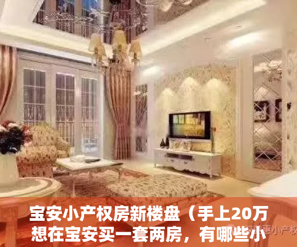 宝安小产权房新楼盘（手上20万想在宝安买一套两房，有哪些小产权房可供选择？）