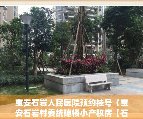 宝安石岩人民医院预约挂号（宝安石岩村委统建楼小产权房【石岩豪庭】 石岩中心区小产权房 水务公园附近唯一在卖的精装修村委统建楼小产权房 石岩原始户型小产权房）