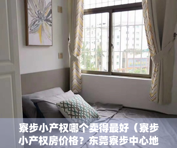 寮步小产权哪个卖得最好（寮步小产权房价格？东莞寮步中心地段小产权房统建楼《时代湾畔》 均价4680元㎡出售，双阳台户型 可分期5年，永久性产权宅基地）