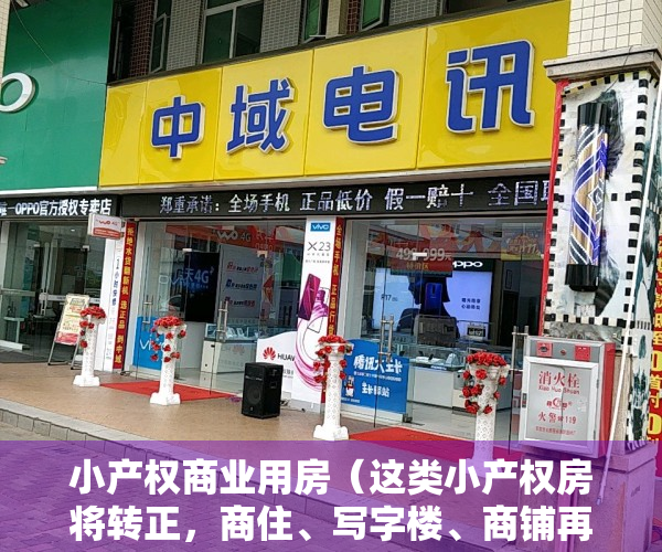 小产权商业用房（这类小产权房将转正，商住、写字楼、商铺再遇巨大利空！）