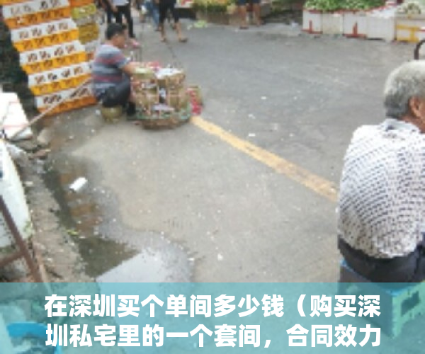 在深圳买个单间多少钱（购买深圳私宅里的一个套间，合同效力如何？）