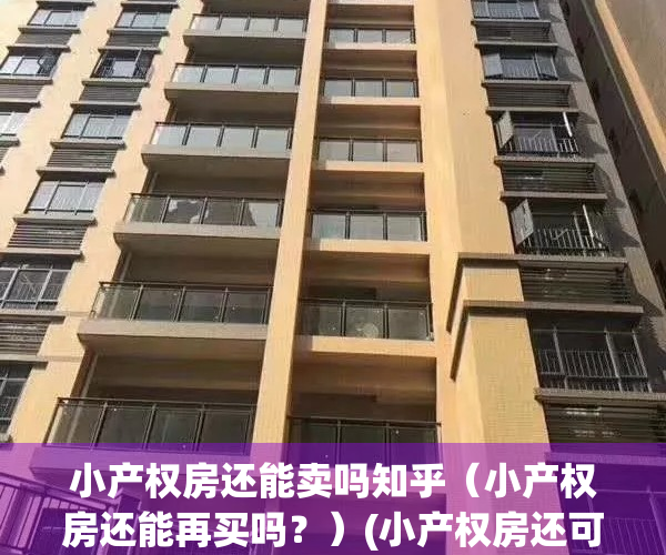 小产权房还能卖吗知乎（小产权房还能再买吗？）(小产权房还可以交易吗)