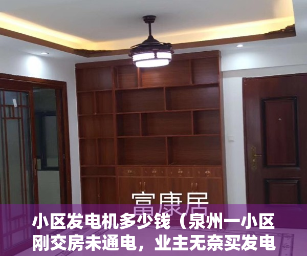 小区发电机多少钱（泉州一小区刚交房未通电，业主无奈买发电机装修！）