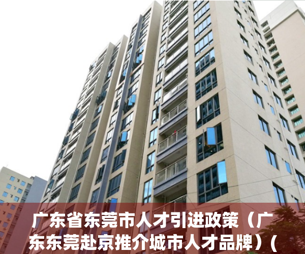 广东省东莞市人才引进政策（广东东莞赴京推介城市人才品牌）(东莞市人才引进最新政策2021)