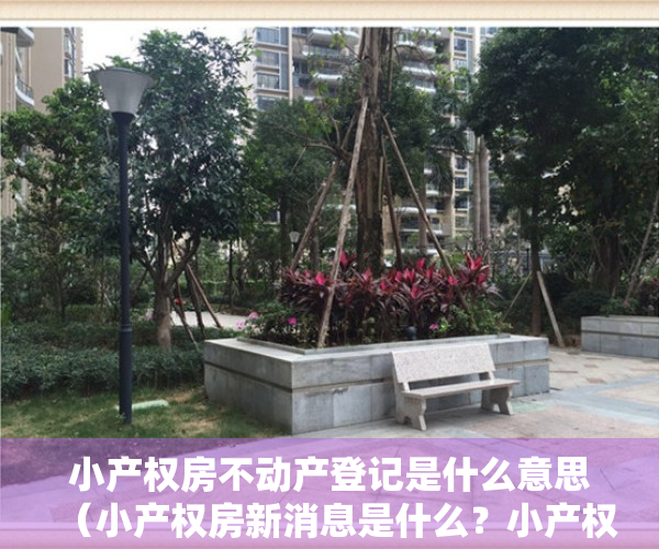 小产权房不动产登记是什么意思（小产权房新消息是什么？小产权房不得确权发证）