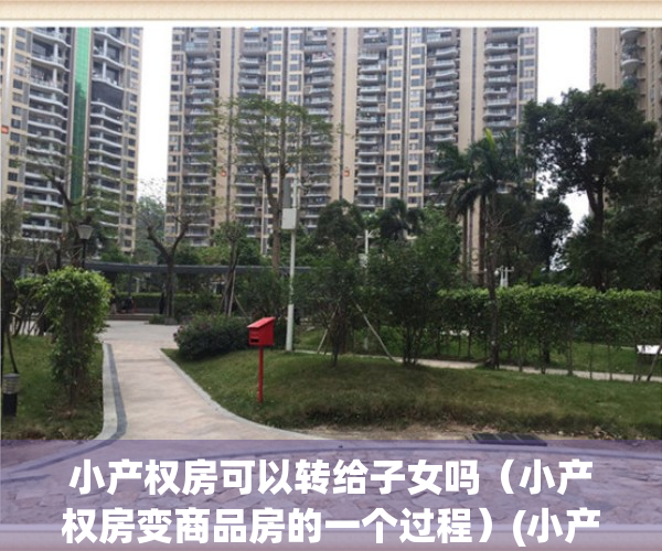 小产权房可以转给子女吗（小产权房变商品房的一个过程）(小产权房能转商品房吗)