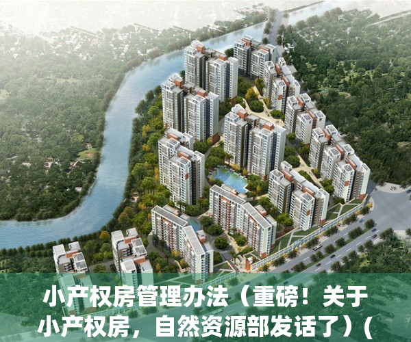 小产权房管理办法（重磅！关于小产权房，自然资源部发话了）(小产权房政府如何处理?)