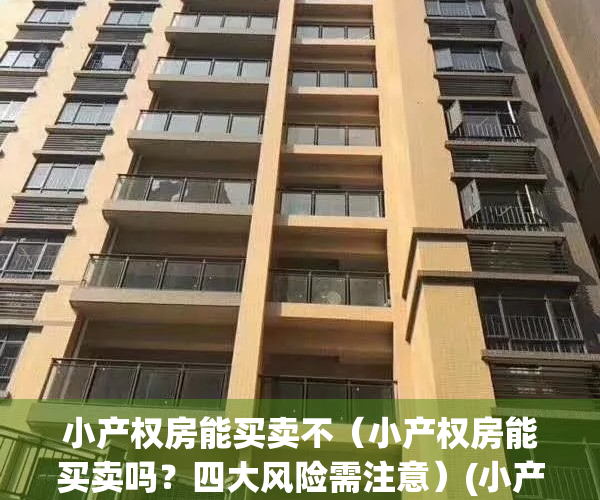 小产权房能买卖不（小产权房能买卖吗？四大风险需注意）(小产权房允许买卖吗?)