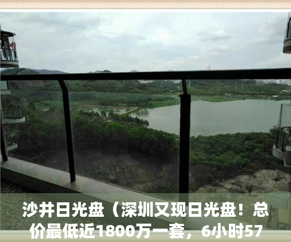 沙井日光盘（深圳又现日光盘！总价最低近1800万一套，6小时57亿售罄）(沙井看日落)