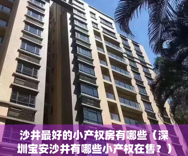 沙井最好的小产权房有哪些（深圳宝安沙井有哪些小产权在售？）(沙井比较高档的几个小产权小区)