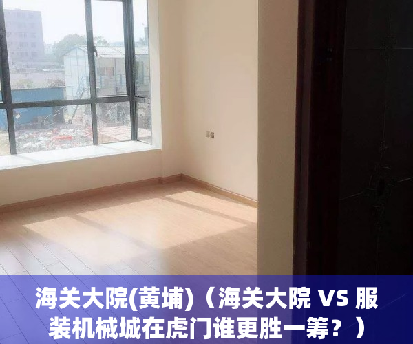 海关大院(黄埔)（海关大院 VS 服装机械城在虎门谁更胜一筹？）